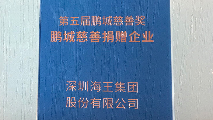 2020年，海王集團(tuán)榮獲第五屆鵬城慈善獎(jiǎng)